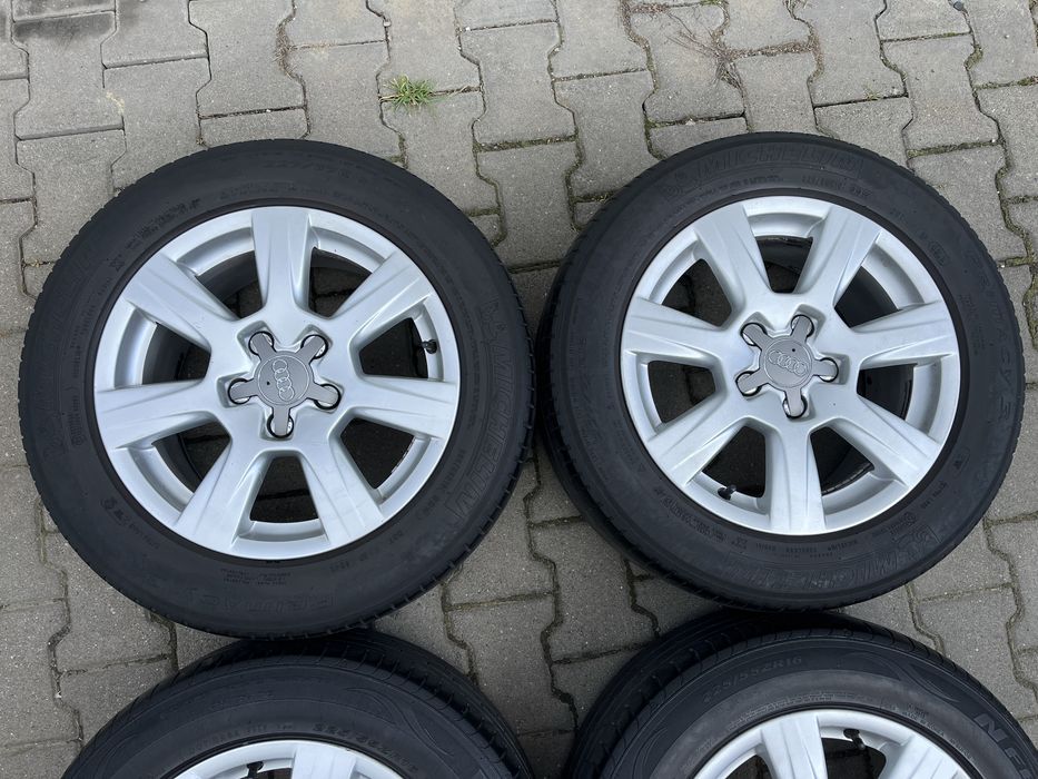 Jante aliaj 5x112mm, anvelope vara 225/55 R16, Audi A4 B7, B8, B9, A6