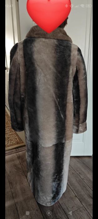Шуба мутон длинная
