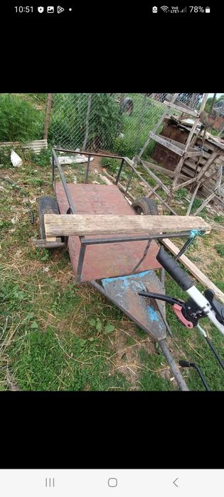 Vind motocultor cu remorca și  toate uneltele