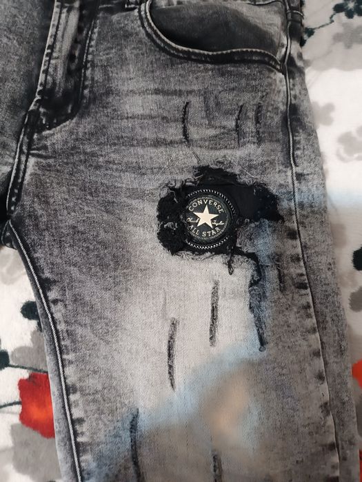 Pantaloni scurți blug Converse Lee, mărimea M.