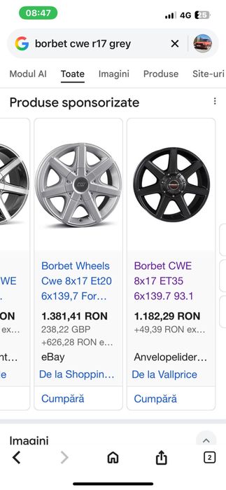 Jante aliaj R17 5x114,3