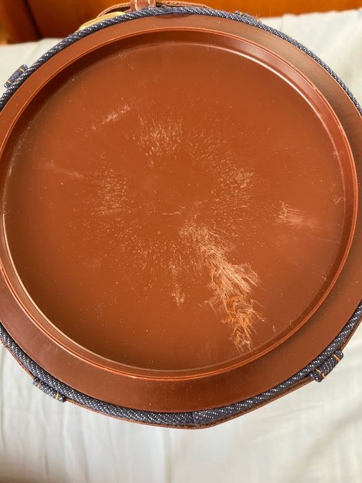 Уникална кутия за лед с дънки от 70 год , Винтидж