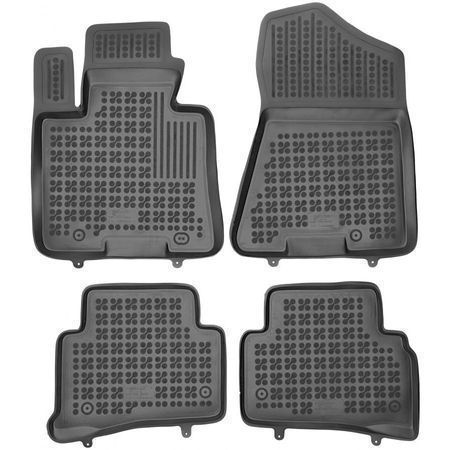 Set covorase auto din cauciuc Tucson (Tl), 09.2015-, Kia Sportage (Ql), 09.2015-, negru; polietilena (PE), 4 bucati