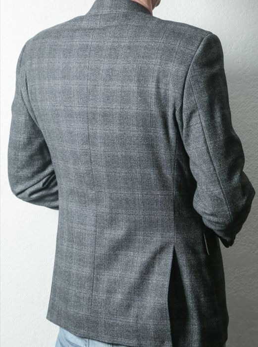 Пиджак мужской, в клеточку, стильный, повседневный. Корея