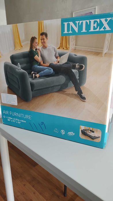 Надуваем разтегателен диван с две възглавници Intex 66552-1 P