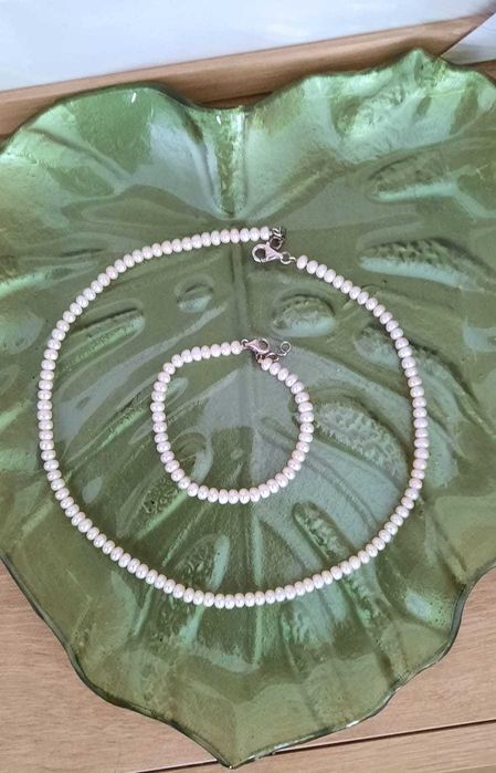 Set colier și brățară perle cultură, calitate AAA