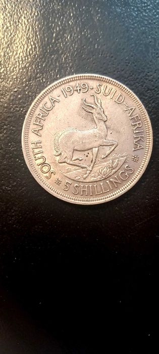 Сребърна монета от 5 шилинга от Южна Африка