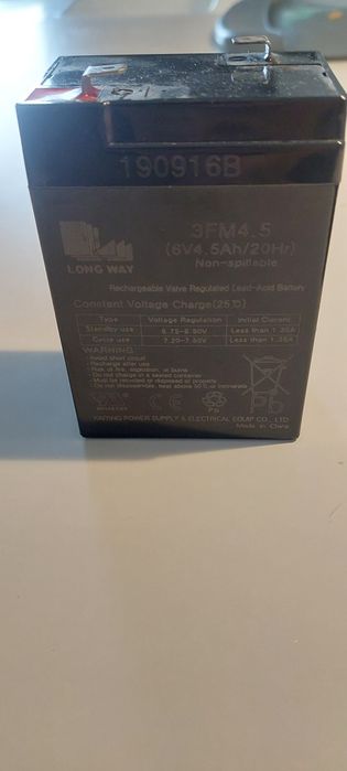 Acumularor backup Baterie acid  6v 4,5Ah/20hr