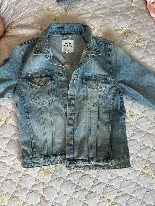 Укороченная джинсовая куртка ZARA