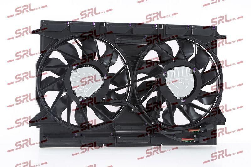 GMV ventilator radiator Audi Q5 2017-2025, 2.0 TDI, 2.0 Tfsi, 3.0 TDI, Diam.: 369 + 369, Putere W: 400 + 400, mufa: 4 +4 pini, OE 80A121207A, SRLine