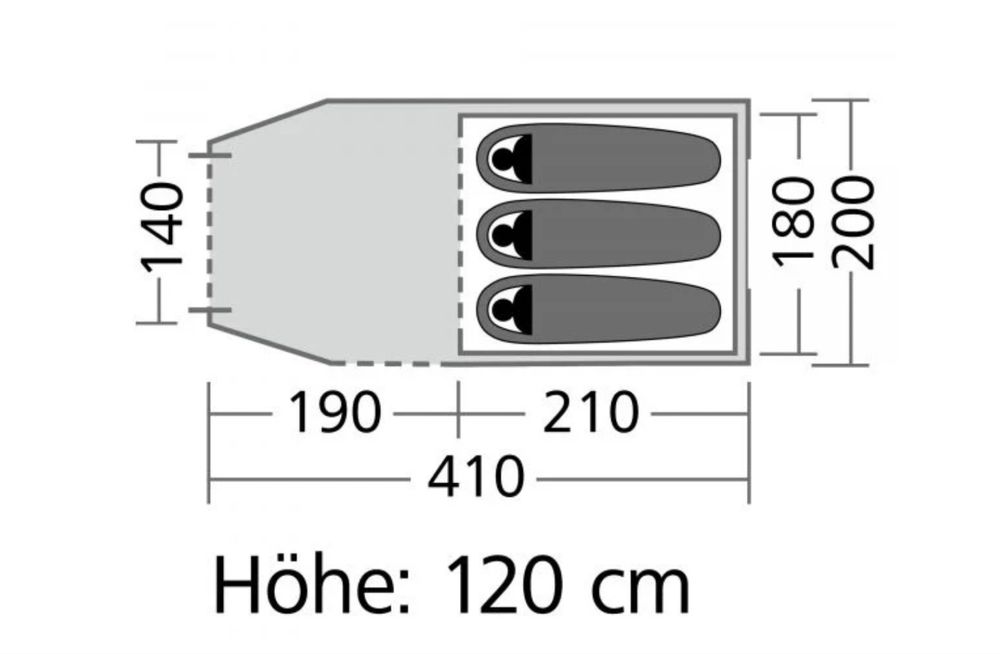Cort camping Eclipse 300, 3 persoane