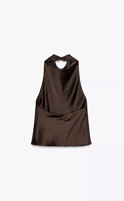 Сатенен топ ZARA