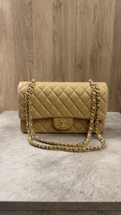 Geanta Chanel Double flap bej, calitate premium