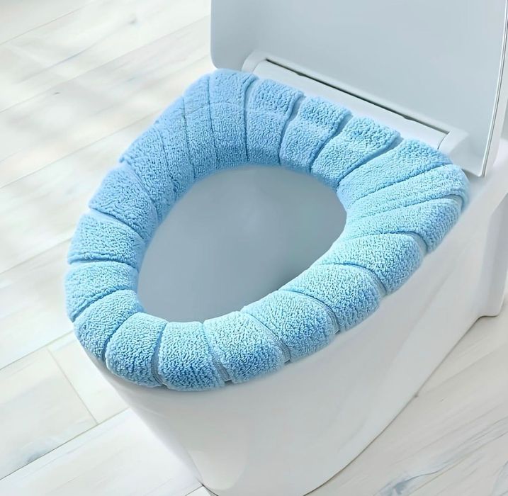 Пухкаво покривало за тоалетна седалка, мека подложка за тоалетна чиния
