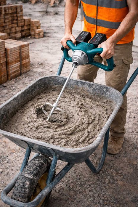 Mixer materiale constructii pe baterii 48V – 6 viteze, puternic