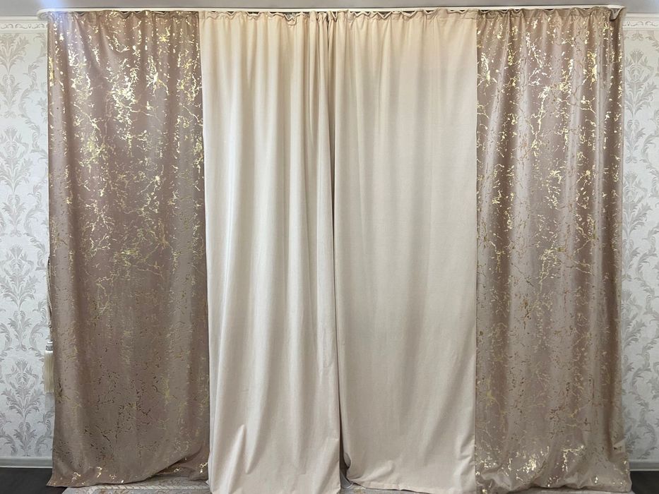 Шторы вместе с тюль