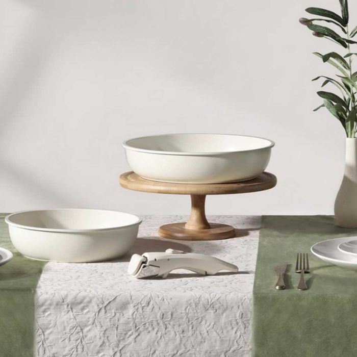 Комплект съдове  – 5 части с подвижна дръжка, мраморно покритие