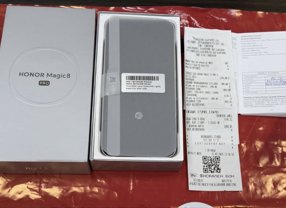 ЧИСТО НОВ 512GB Honor Magic 8 Pro Гаранция Технополис 2028г. GOLD / Златист