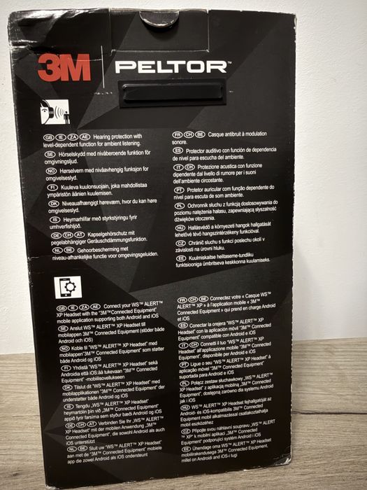Căști 3M Peltor MRX21A5WS6 WS Alert XP, 30 dB, Bluetooth, aplicație mobilă, bandă de susținere.sigilat
