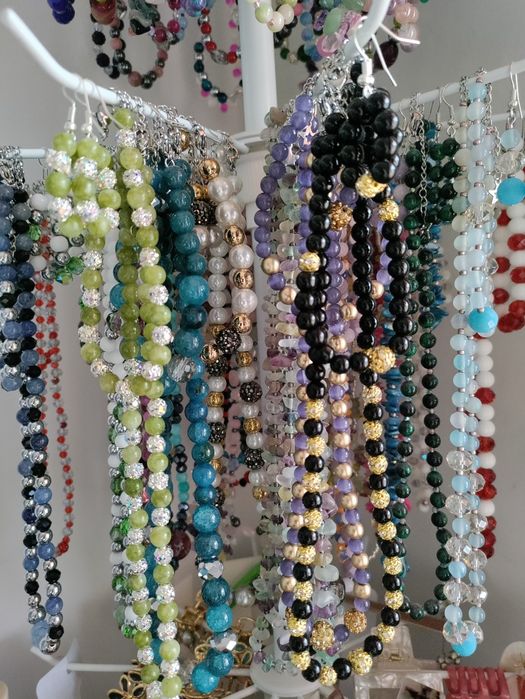 Set de bijuterii (colier/brățară/cercei) handmade piatra naturala