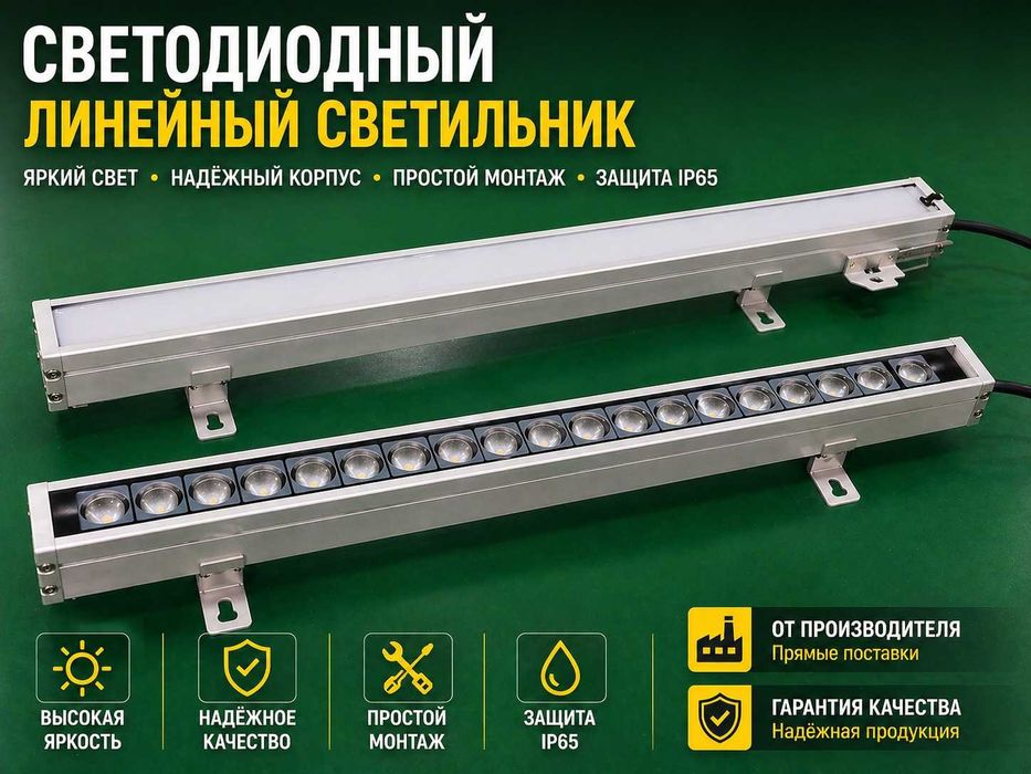 Светодиодный водонепроницаемый светильник для подсветки фасадов, DC24