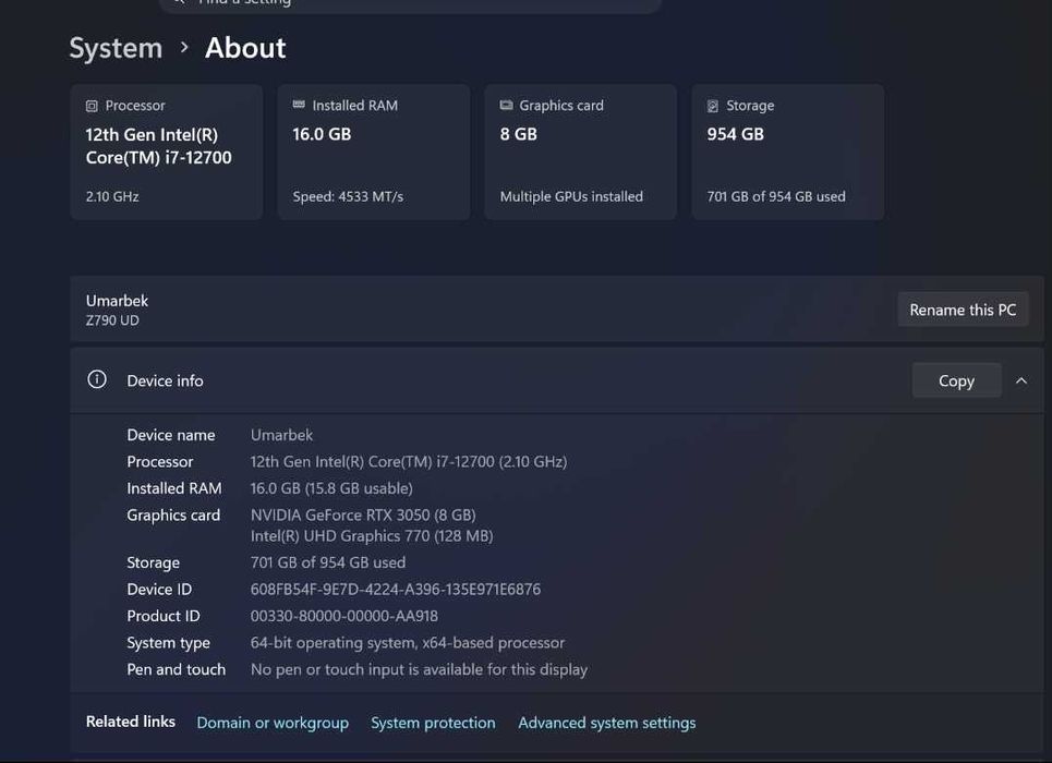 Gaming Kompyuter | Core i7-12700 | RTX 3050 8GB | 16GB DDR4 | 1TB SSD