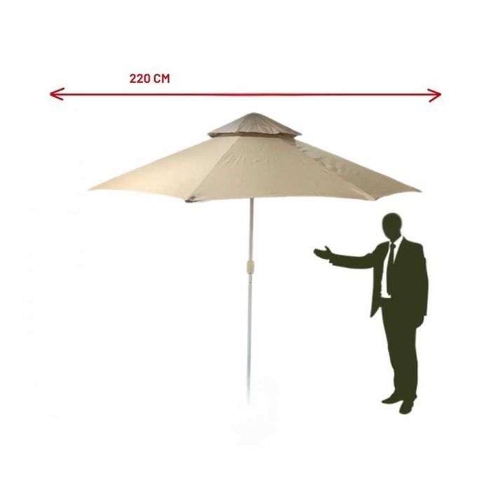 Плажен чадър Кафяв – 220см/270см