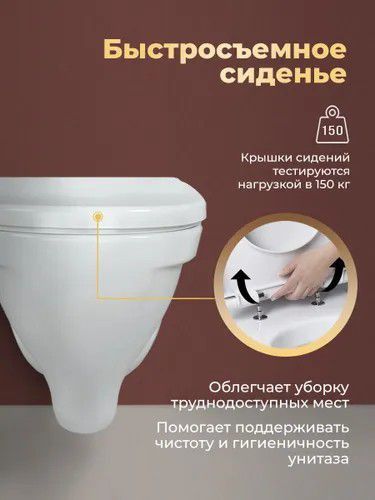 Подвесные Унитазы  SANITA LUXE из России! Комплект 4*1. Гарантия 10лет