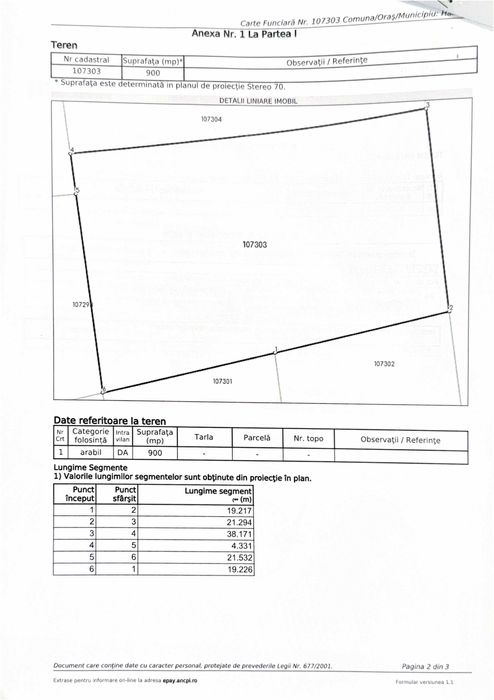 Teren casă intravilan 900 mp, deschidere 21,3 m, Fish4Life