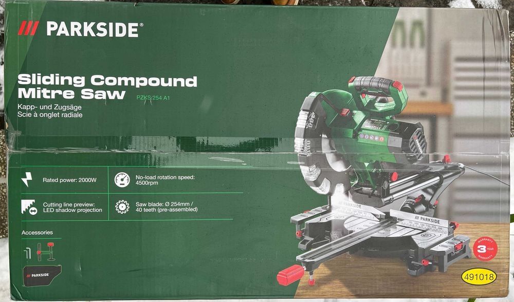 Circular  parkside culisabil panza 254mm 2000w