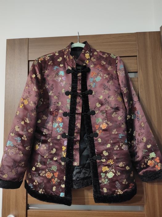 Jacheta căptușită din mix mătase inspirație asiatica