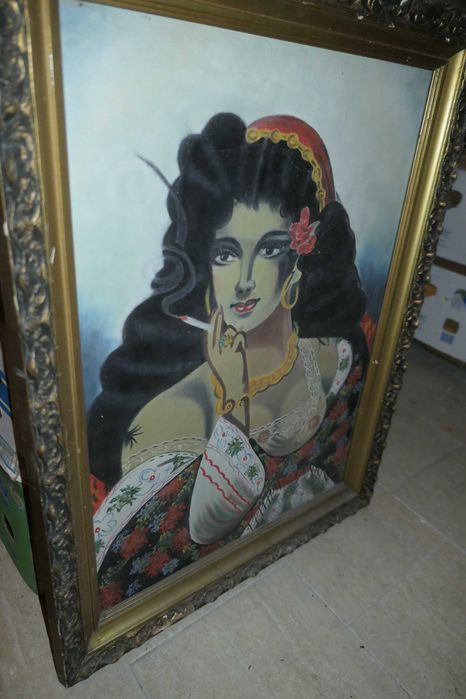 Tablouri 70/50 cu rama diferite Teme Tiganca Flori Natura Ulei/Carton