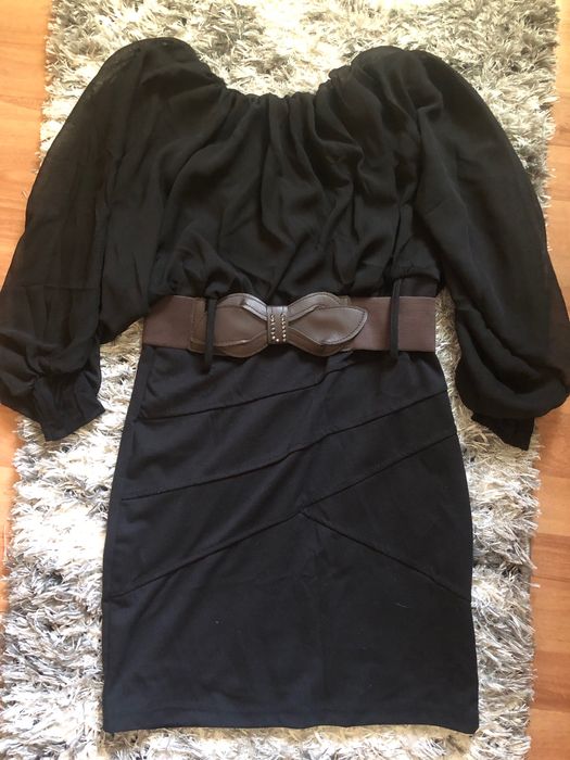 Рокля с паднали рамене