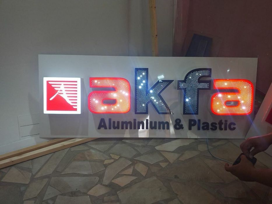 Наружная реклама вывески, объемные буквы, световые короба