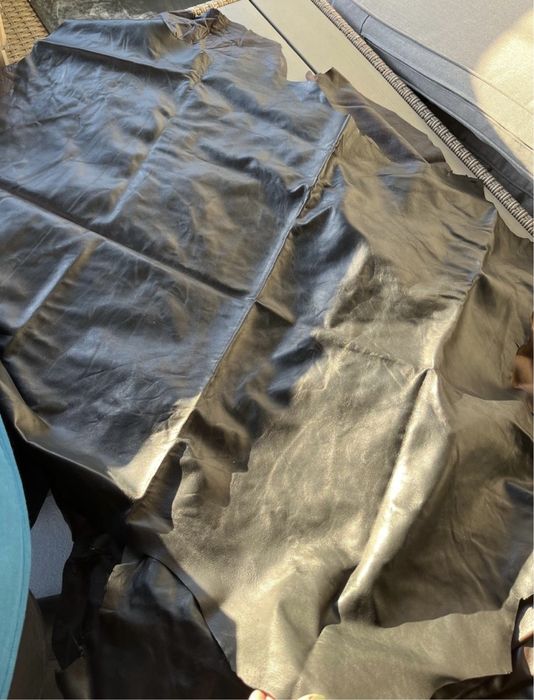 Piele naturala fina si subtire, bucati mari maro