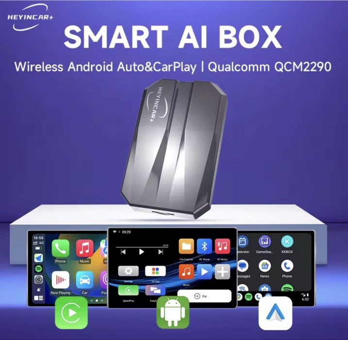 Adaptor auto Smart Ai box- wireless CarPlay (YouTube, Netflix)