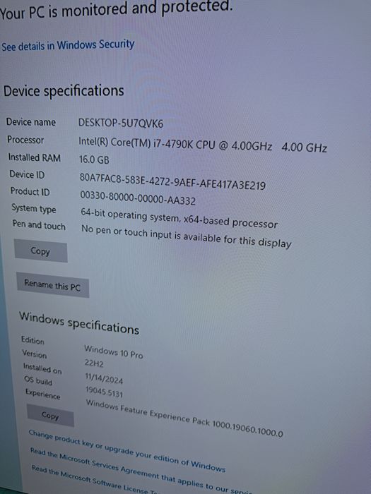 Pc intel i7 4790k 16 gb