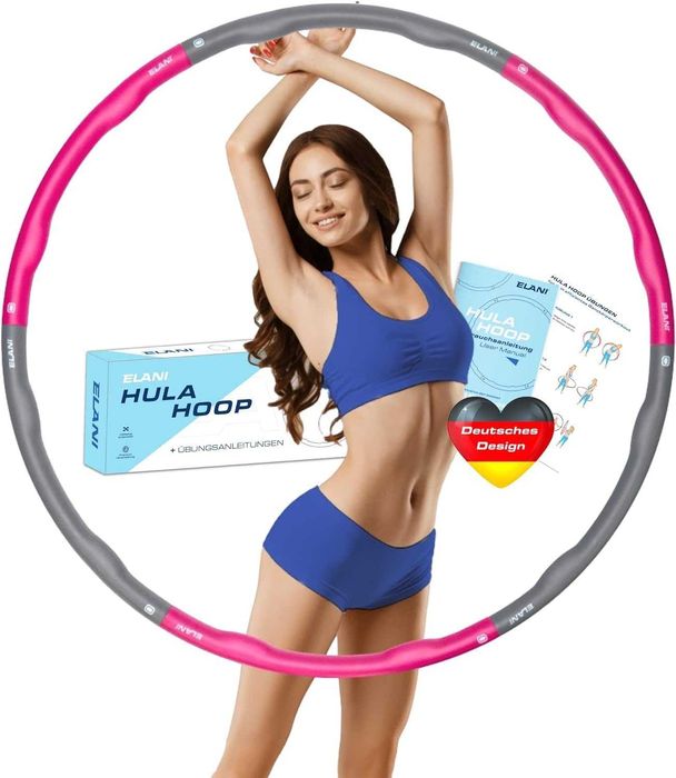 Hula Hoop ELANI 1.2 kg, 90 cm, reglabil, pentru fitness / slabit / tonifiere