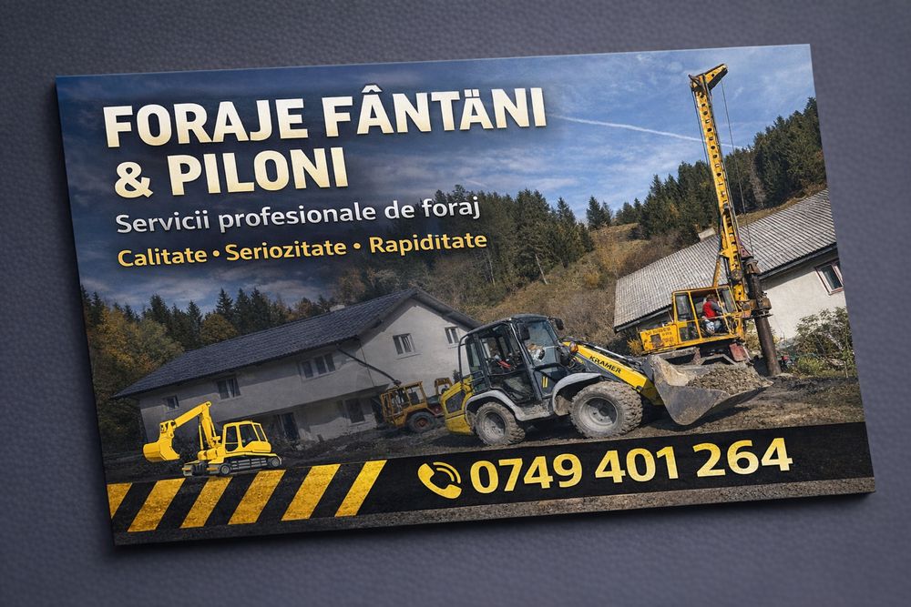 Foraje fantani cu tuburi din beton