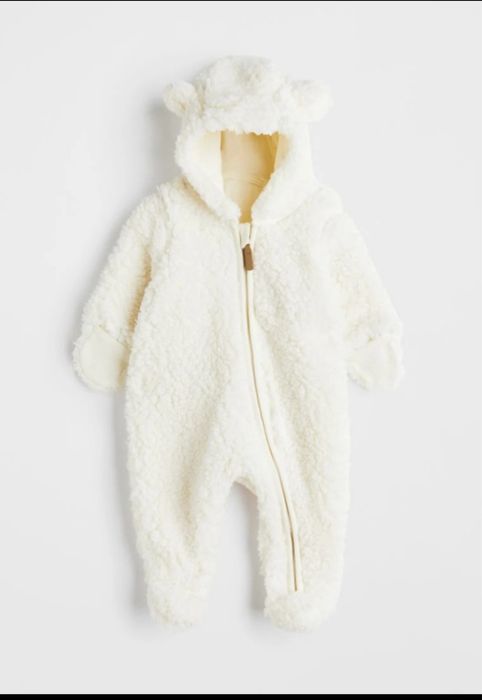 Combinezon bebe culoare alba