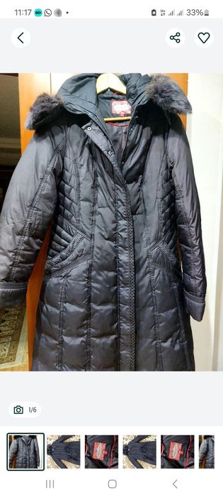 Пуховик зимний, с капюшоном