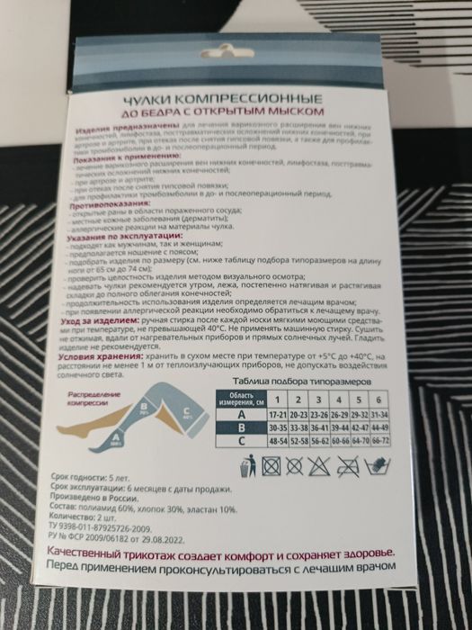 Компрессионные чулки размер 3