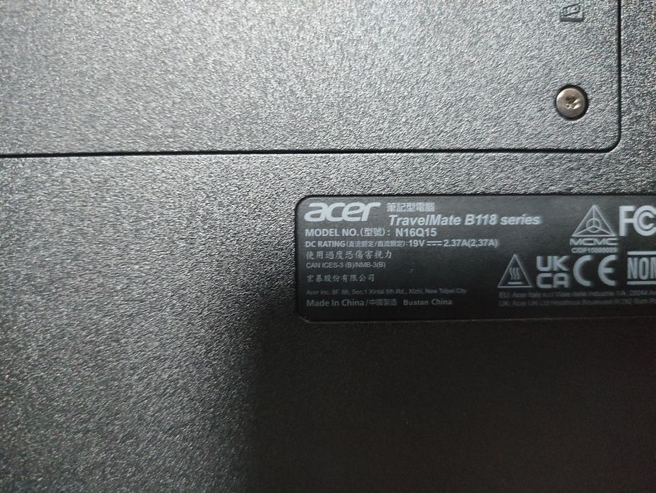 Nootbook Acer kafolati bn