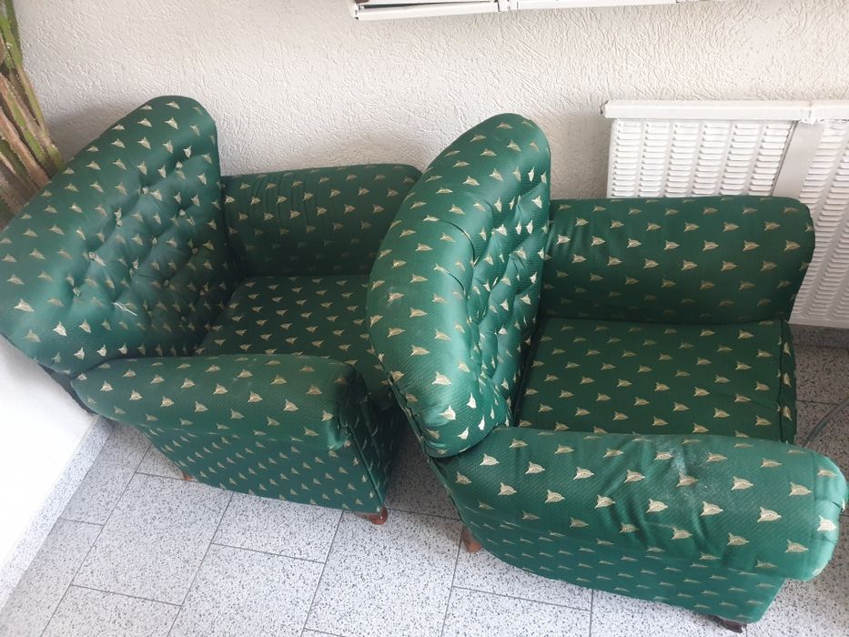 Set canapea si 2 fotolii din mătase naturala