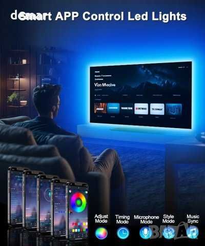 MORIACC LED светлини за телевизор 4M, синхронизират се с телевизора