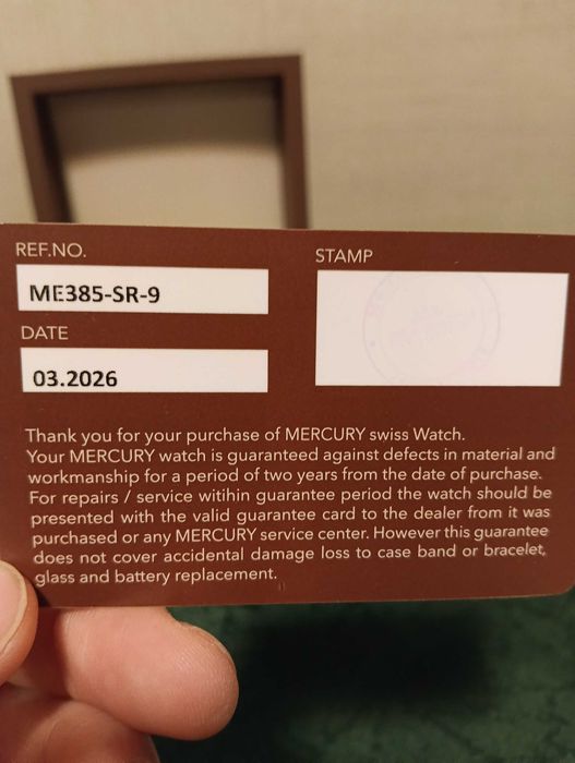 Mercury – Swiss Watch – ME385-SR-9 – Sans Prix de Réserve