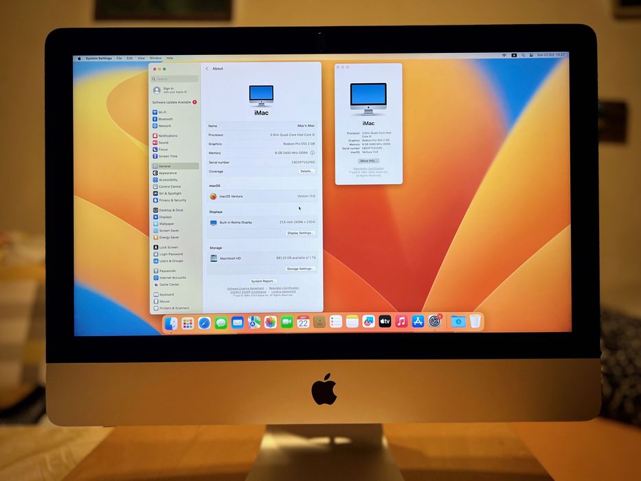 iMac (Retina 4K, 21.5-инчов, 2017)+Apple USB SuperDrive