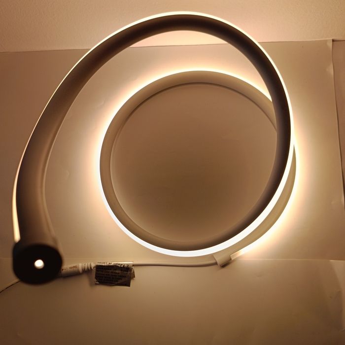 Дизайнерска LED настолна лампа V-TAC 17W (Спирала) - Топла светлина