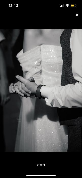 Свадебное платье блестящее