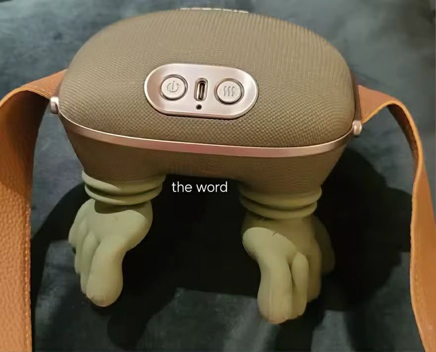 Масажор за врат и рамене с топлина, USB зареждане - 4D масаж